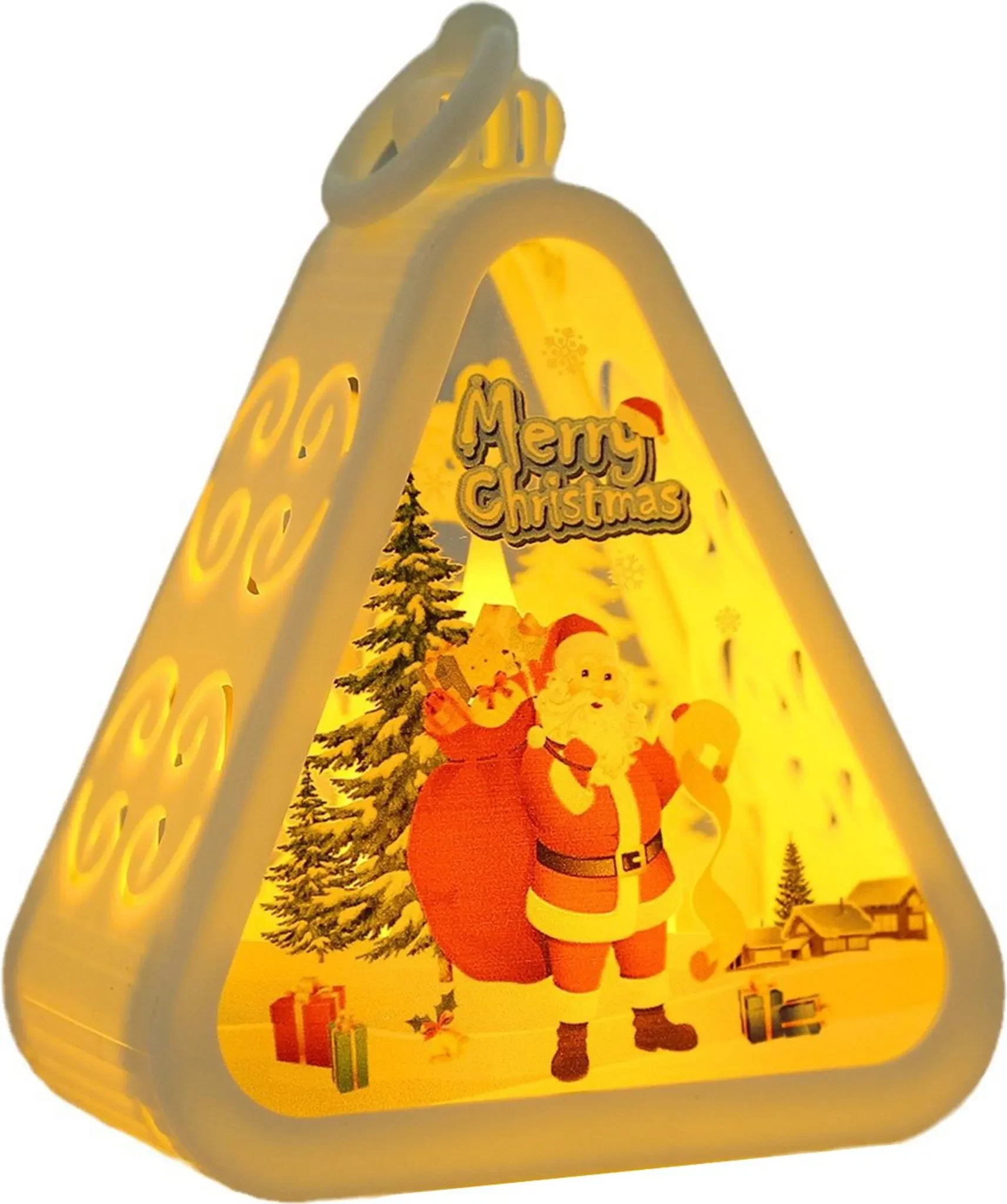 Weihnachtliches Retro-Nachtlicht – Vintage Windlicht für festliche Dekoration