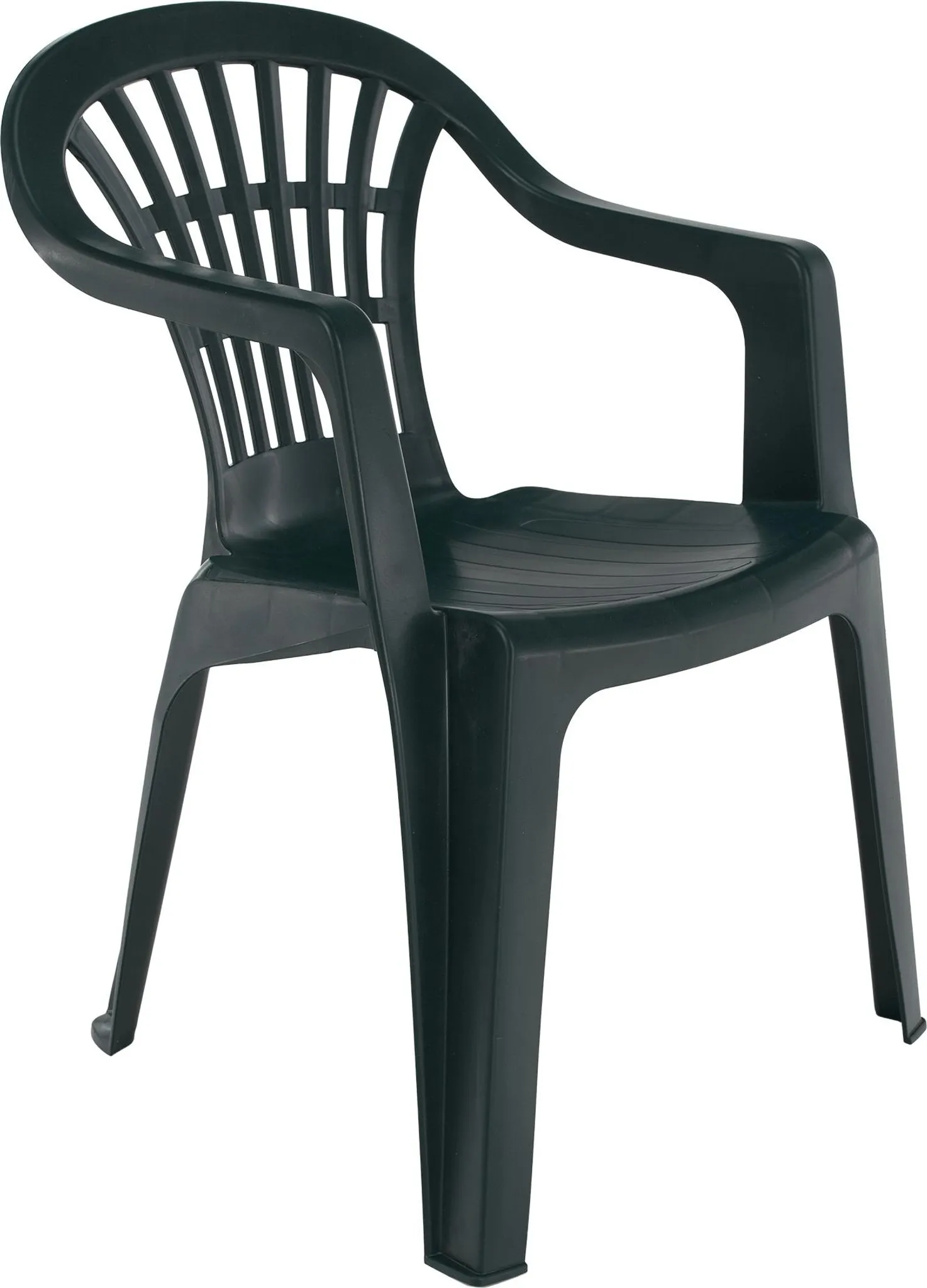 Kondela Gartenstuhl Kiona • stapelbar • grün • robuster Kunststoffstuhl