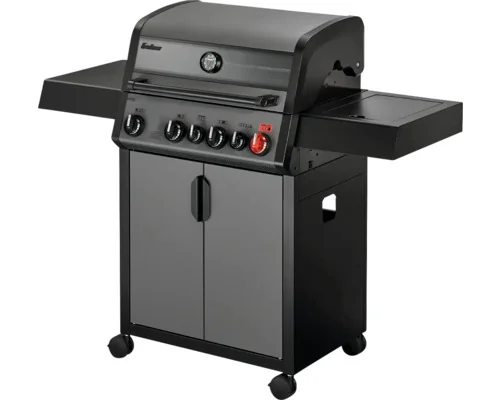 Enders HYDE 4 SIKR Turbo Gasgrill mit 800 Grad Backburner Seitenkocher