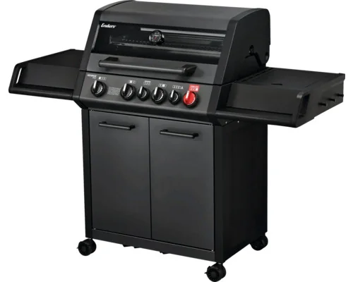Enders Gasgrill Monroe Pro 4 SIK Turbo Shadow, 4 Brenner, Gussrost