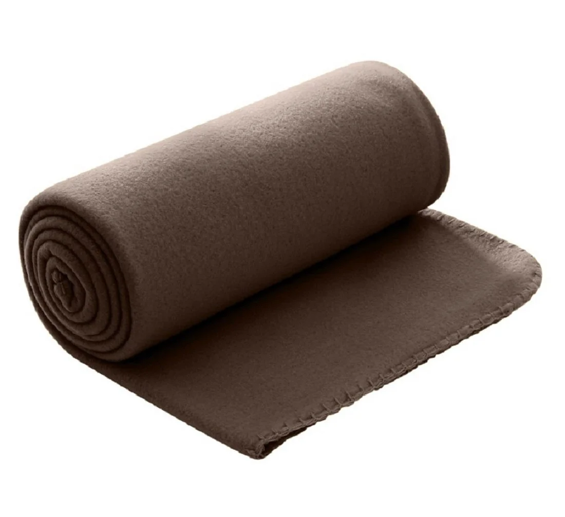 WOMETO Wohndecke Polar-Fleece 130×160 cm – Braun