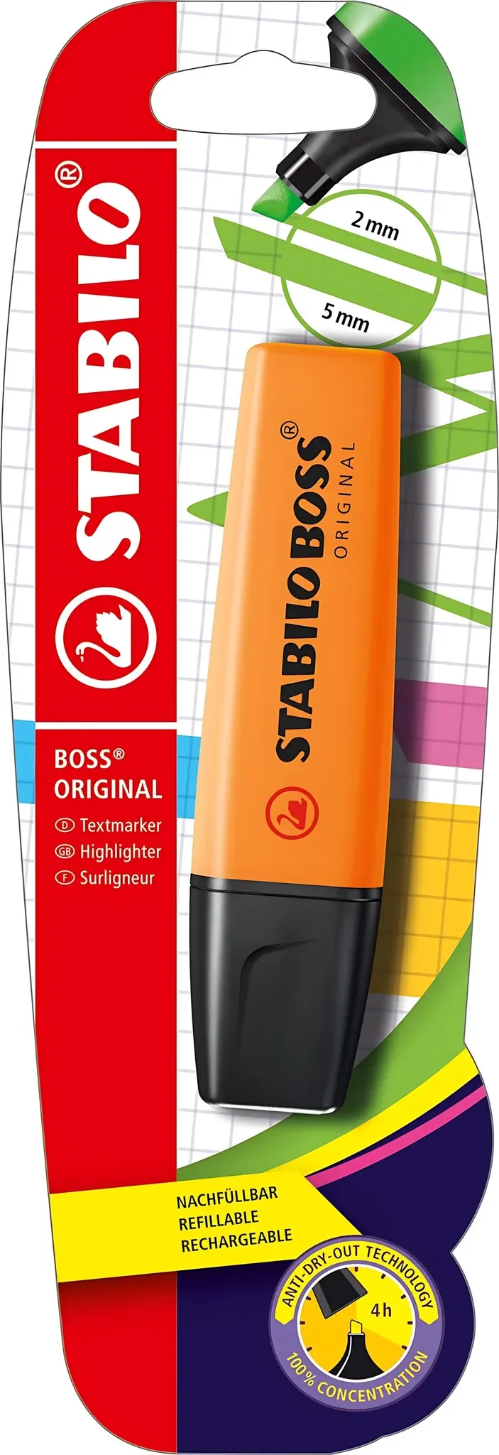 STABILO BOSS ORIGINAL Textmarker – Orange, Einzelstift