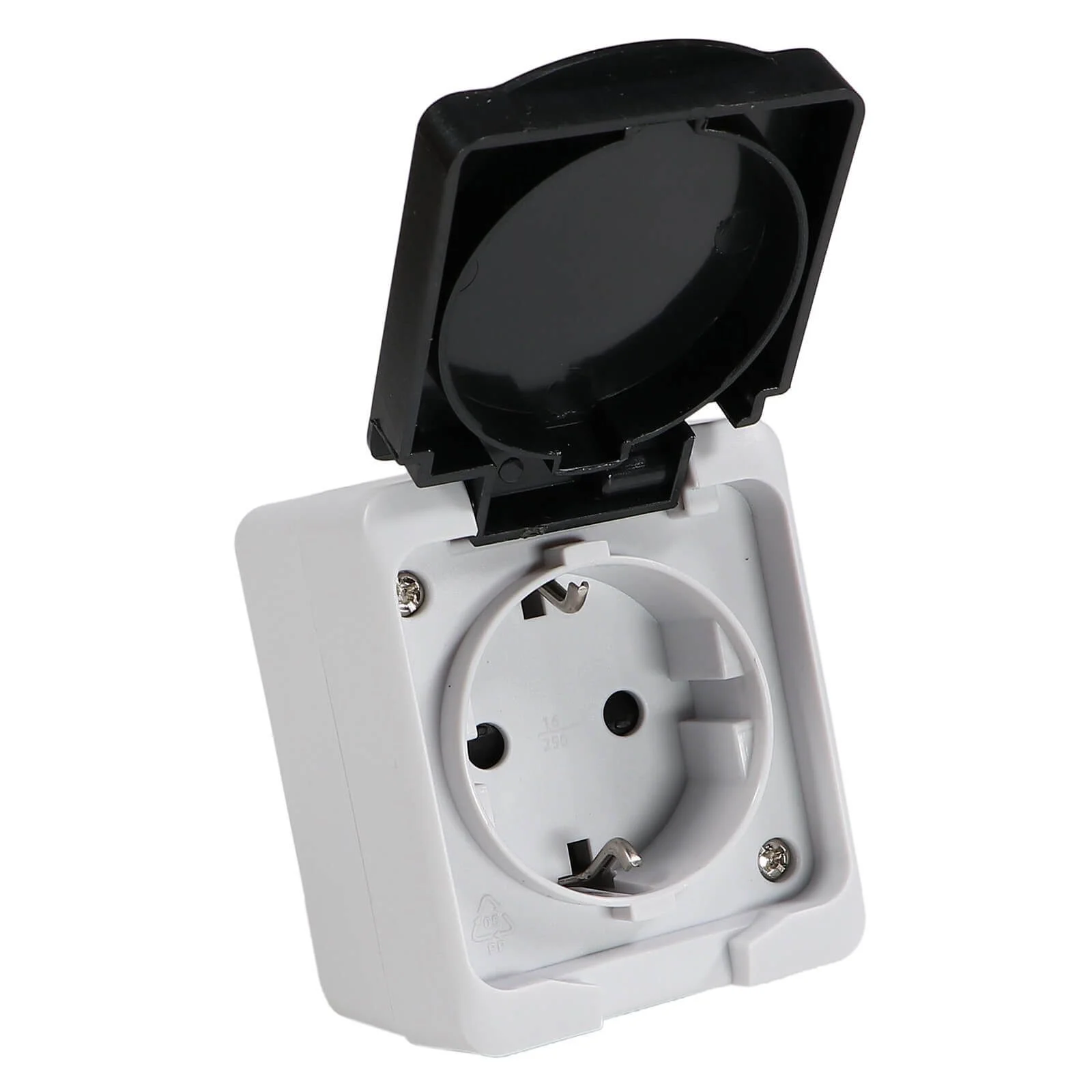 REV Ritter AquaMini Aufputz-Steckdose IP54 • Feuchtraum Schutzkontakt-Steckdose • kompakt und platzsparend