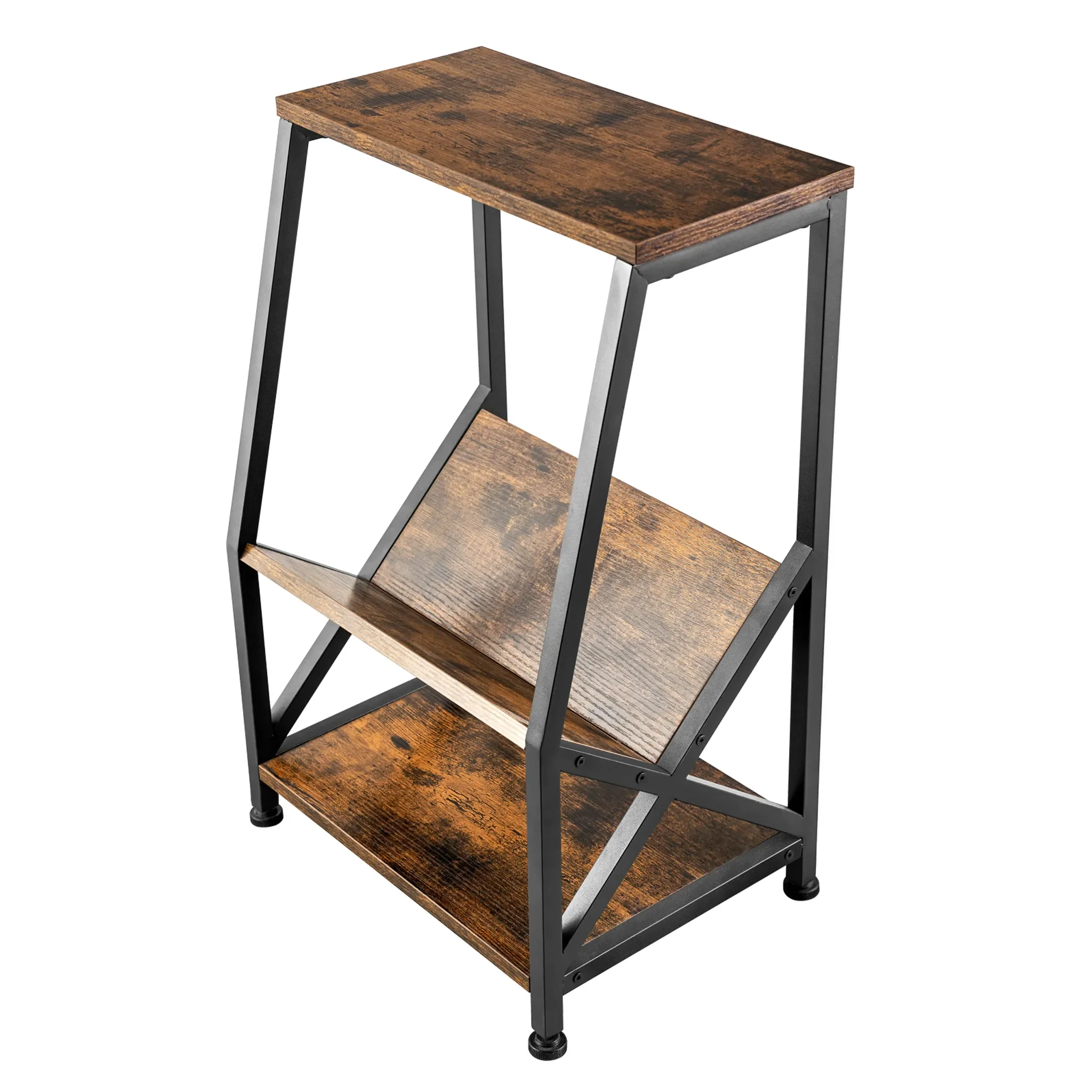 Heilmetz Nachttisch mit Bücherregal – Beistelltisch im Vintage-Stil