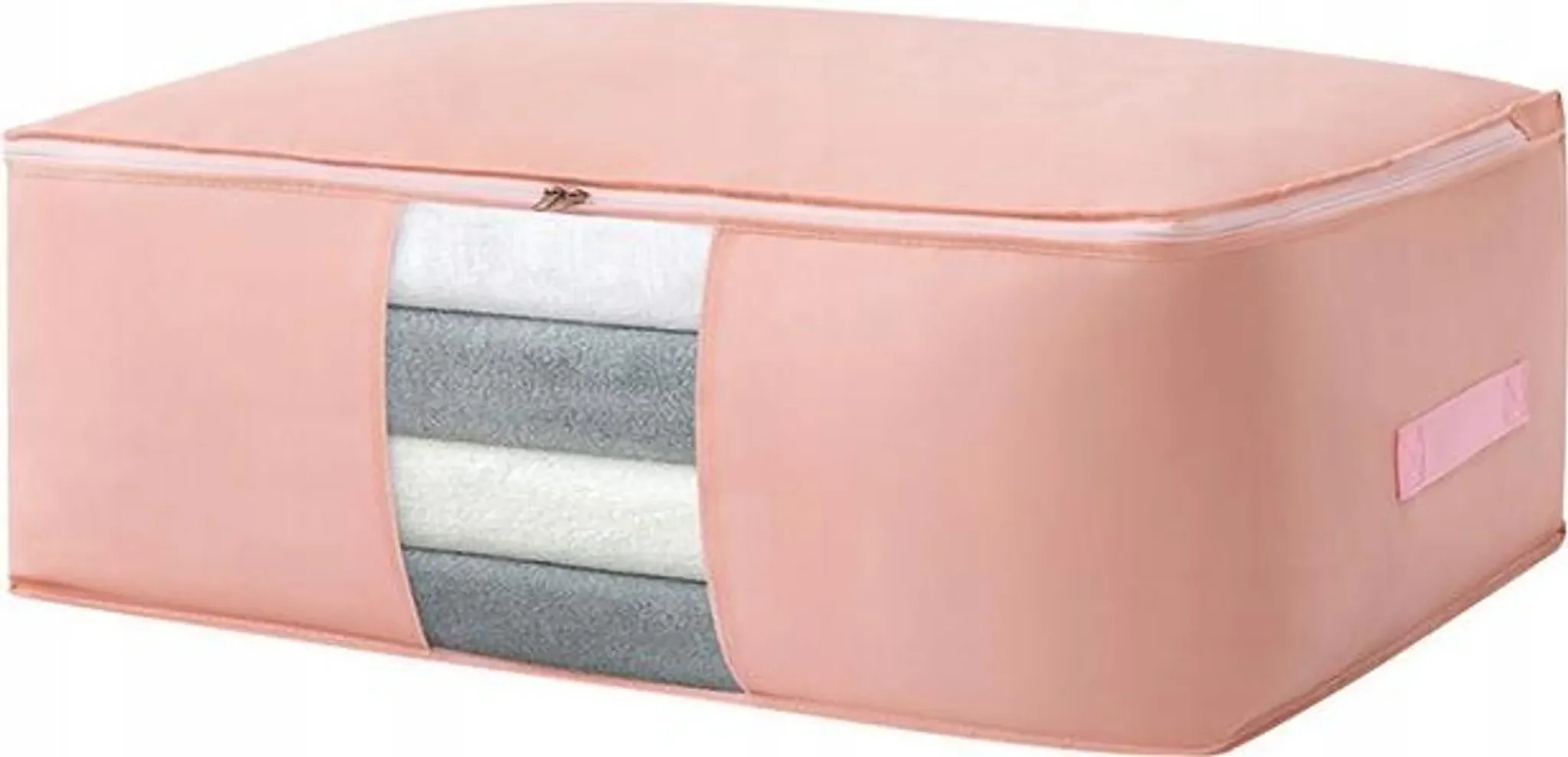 Bettwäschebezug für Lagerkissen & Decken 53×37×16 cm – Aufbewahrungstasche mit Sichtfenster