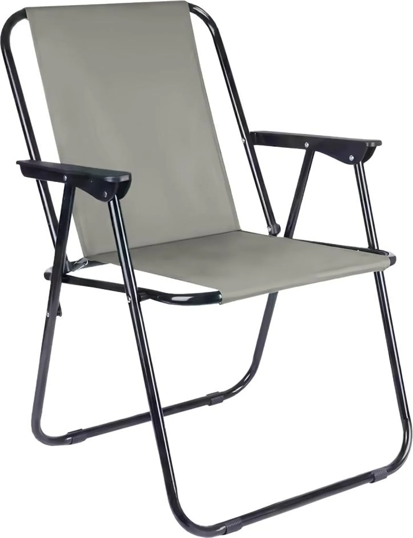 Kondela Riston Camping Klappstuhl • Hellgrau / Schwarz